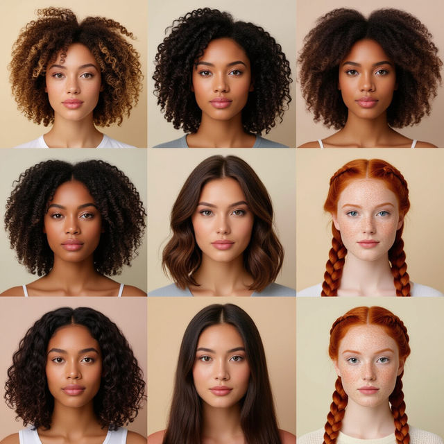 Hair Types With Pictures - AI Generated gallery