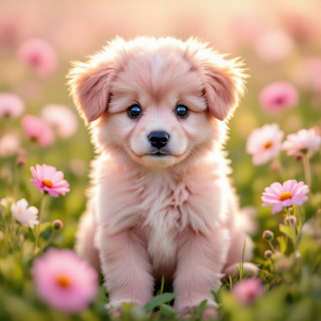 Pink Cute Puppy Wallpaper gallery