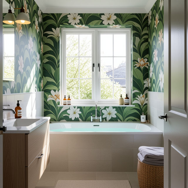 Wallpaper For Small Bathrooms gallery