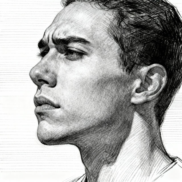 Side Profile Sketch Art gallery