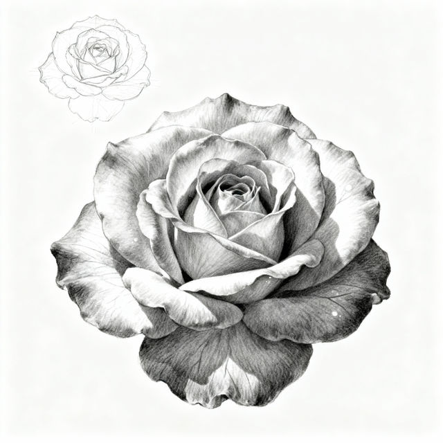 Single Flower Step By Step Drawing gallery