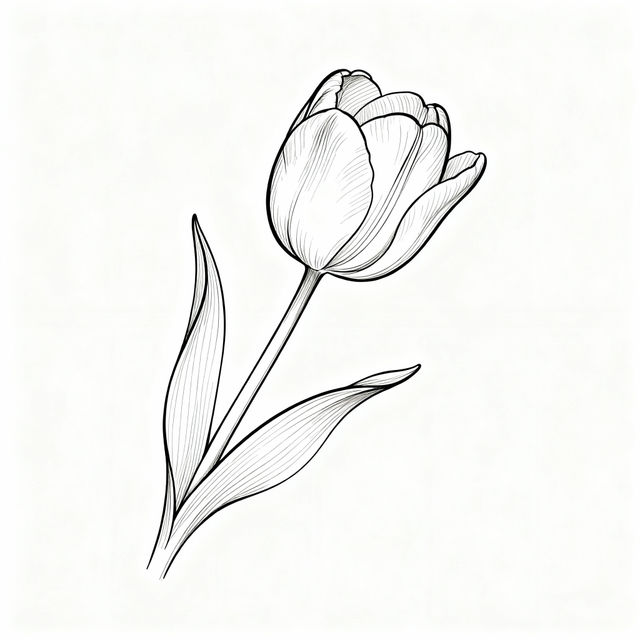 Easy Tulip Drawings - Made With AI gallery