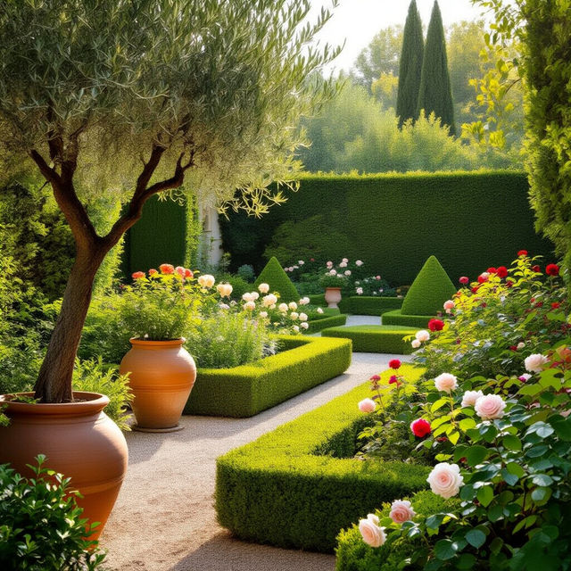 Mediterranean English Garden Design Images gallery