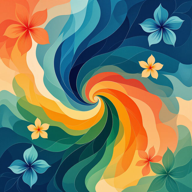 Hawaiian Fluid Art - Made With AI gallery