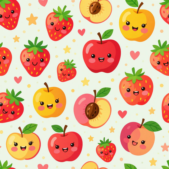 Cute Fruit Wallpaper - Made With AI gallery