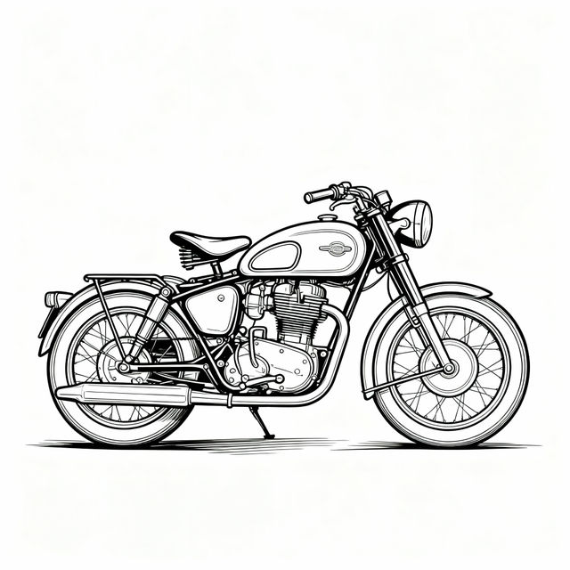 Simple Motorcycle Drawings - AI Generated gallery