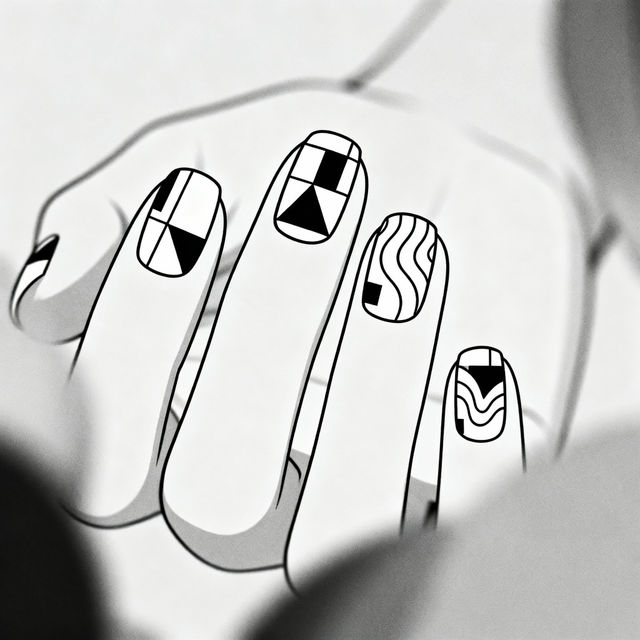 Line Nail Art Designs - Created with AI gallery