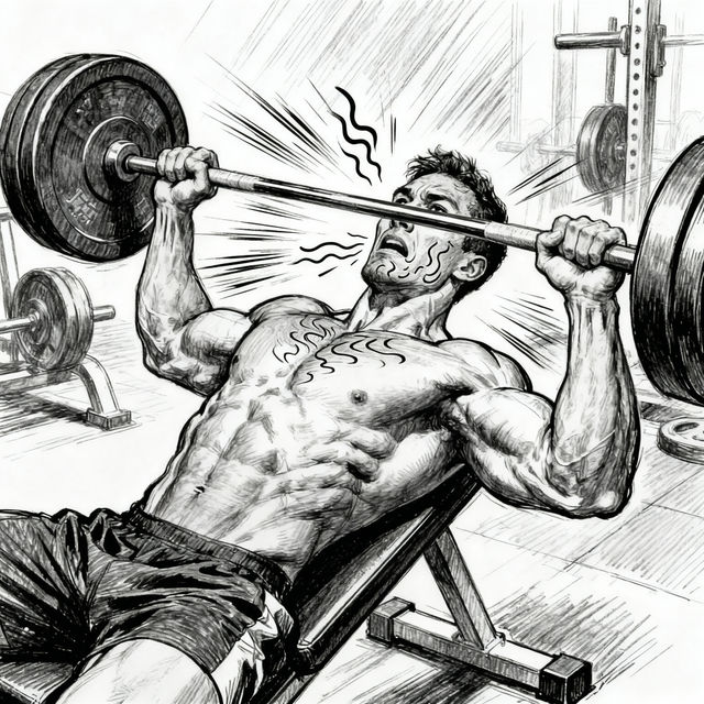 Bench Press Drawings - AI Generated gallery