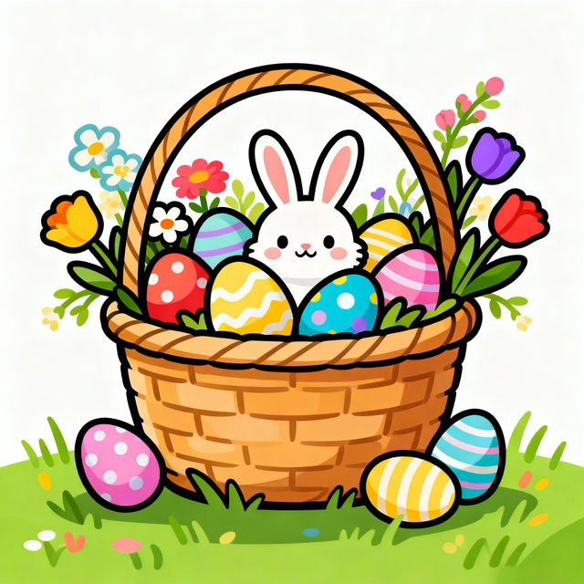 Easter Basket Clip Art - Made With AI gallery