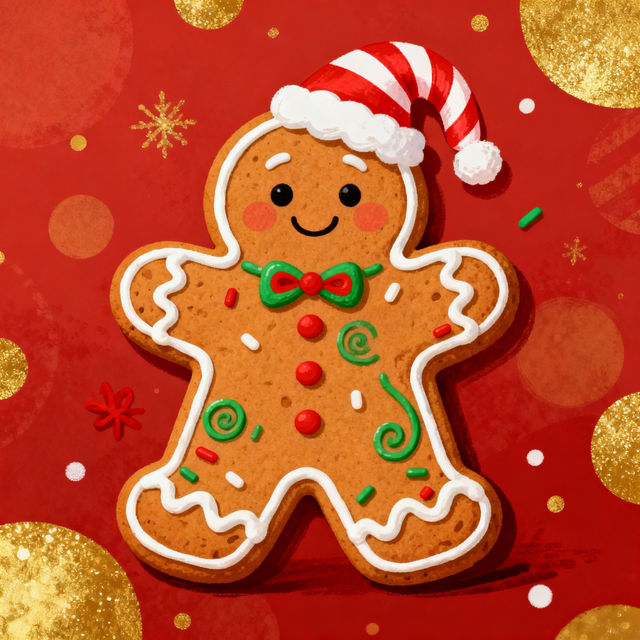 Gingerbread Cookie Drawings - Made With AI gallery