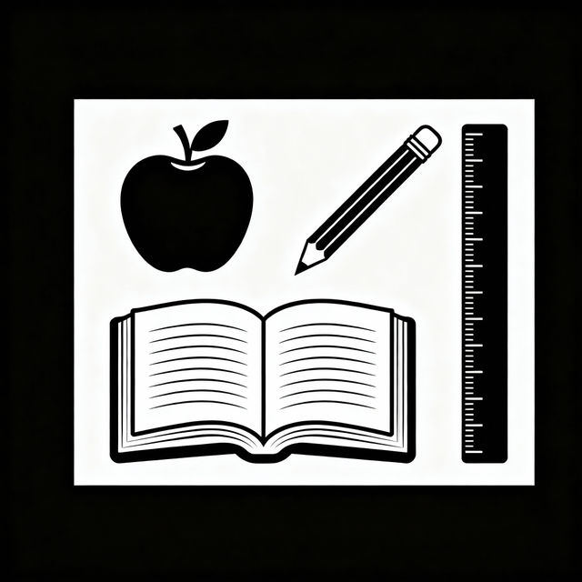 School Clip Art Black And White gallery