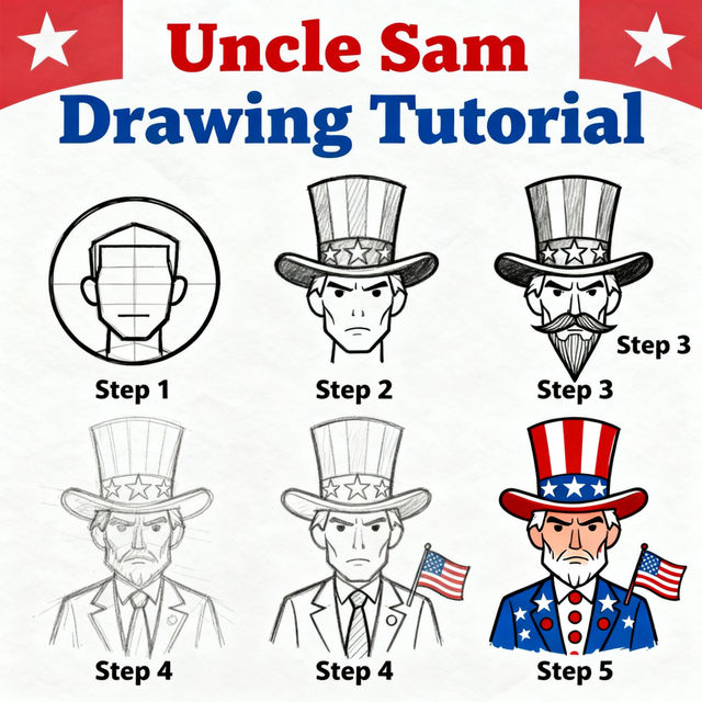 Uncle Sam Easy Drawing gallery