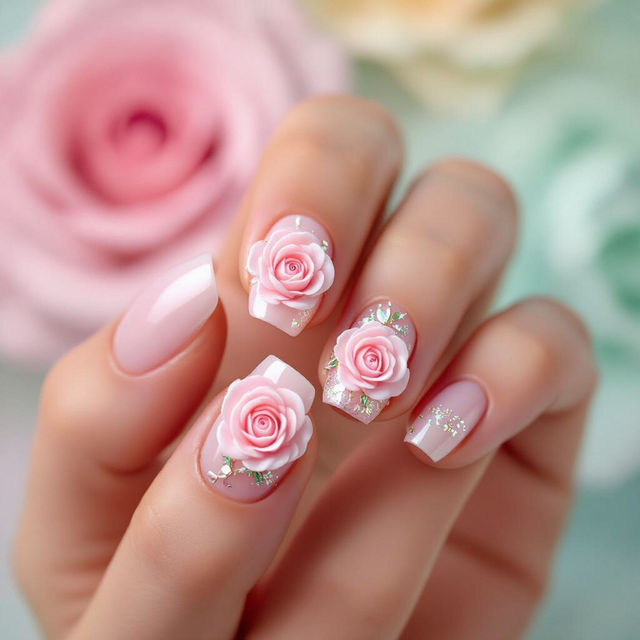 Rose Nail Art gallery