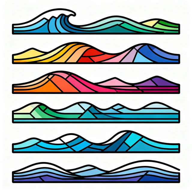 Clip Art Waves - AI Generated gallery
