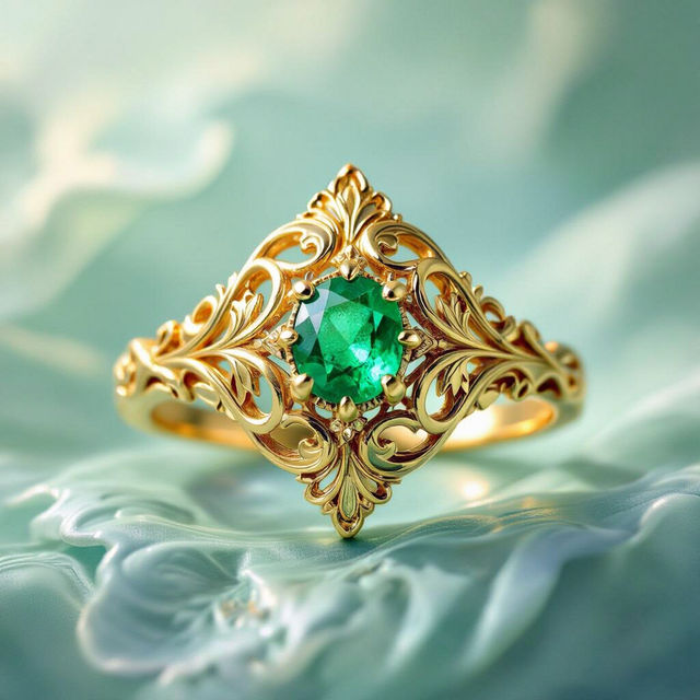Art Nouveau Rings - Made With AI gallery