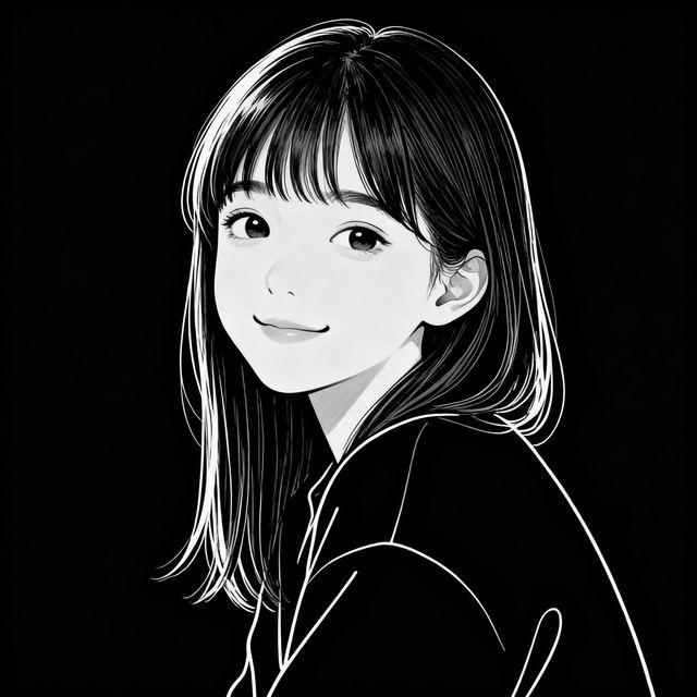 Simple Drawing Of Girl - AI Art gallery