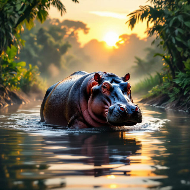 Pictures Of Hippos - AI Generated gallery