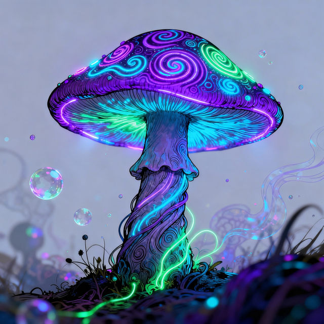 Trippy Mushroom Drawings gallery
