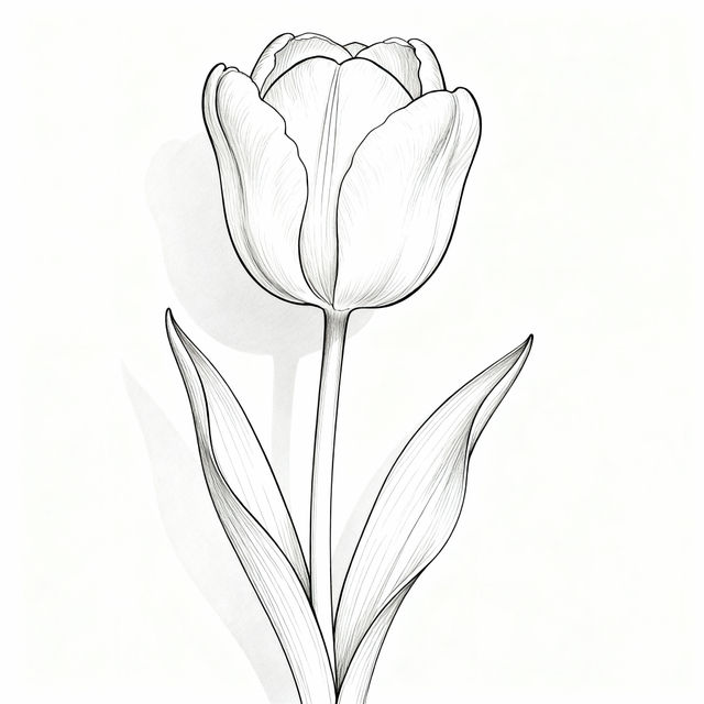 Easy Tulip Drawings gallery
