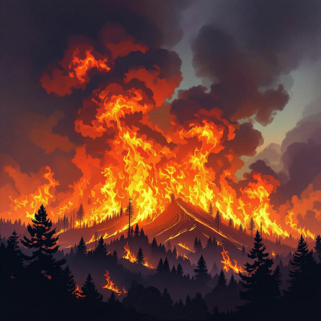 Wild Fire Drawings - AI Art gallery