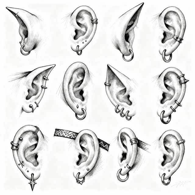 Ears Drawing - AI Generated Art gallery