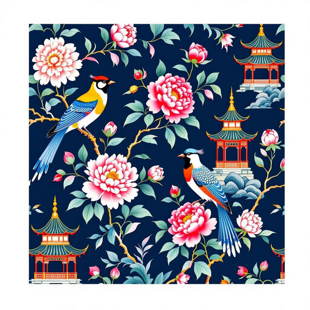 Chinoiserie Wallpaper Peel and Stick gallery