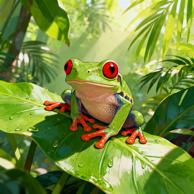Red Eyed Tree Frog Drawings gallery