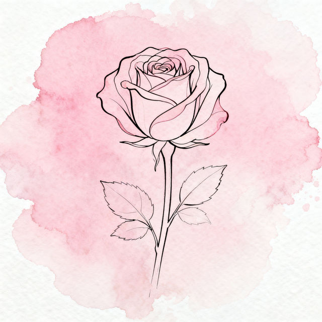Simple Rose Drawings gallery