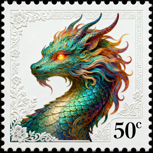 AI-Generated Stamp Art gallery