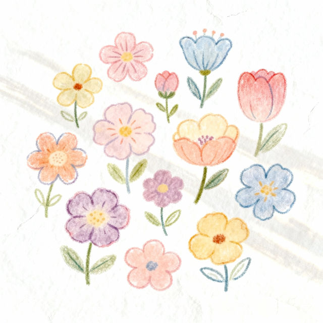Cute Flower Drawings - Made With AI gallery