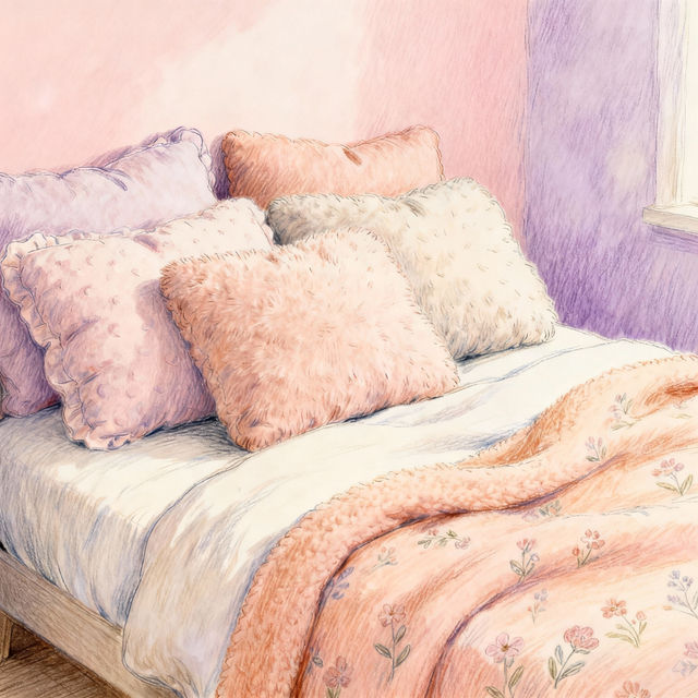 A Bed Drawing - Generated by AI gallery