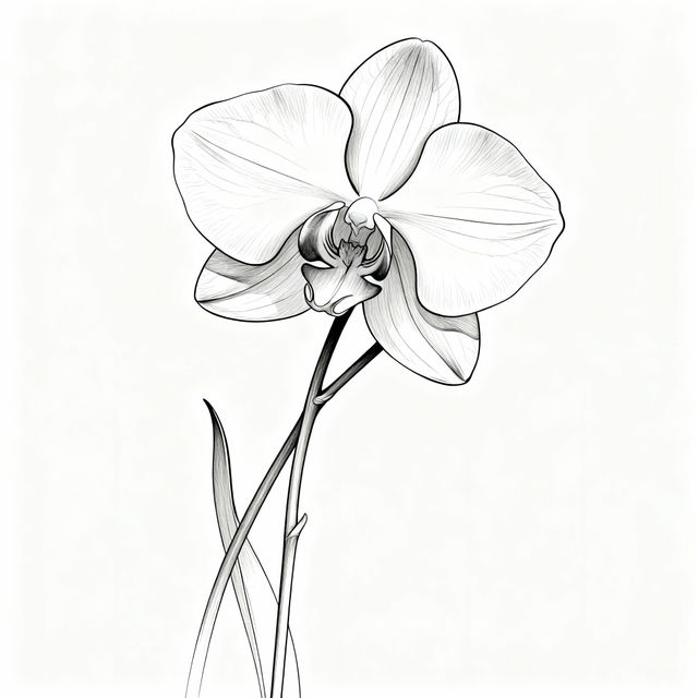 Simple Orchid Drawing Gallery gallery