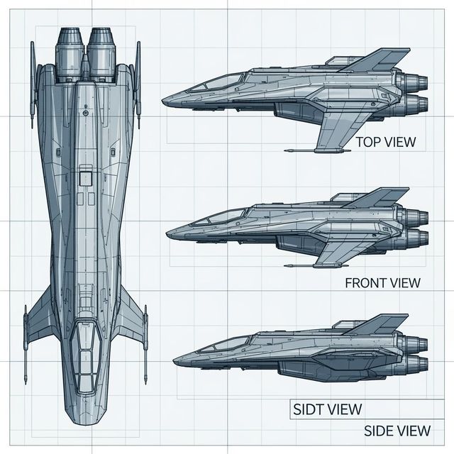 Explore AI-Generated Orthographic Drawings gallery