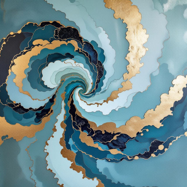 Duck Egg Blue and Gold Wall Art gallery