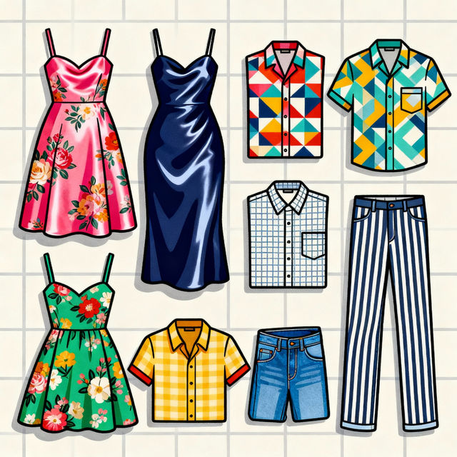 Clothing Drawings - AI Generated gallery