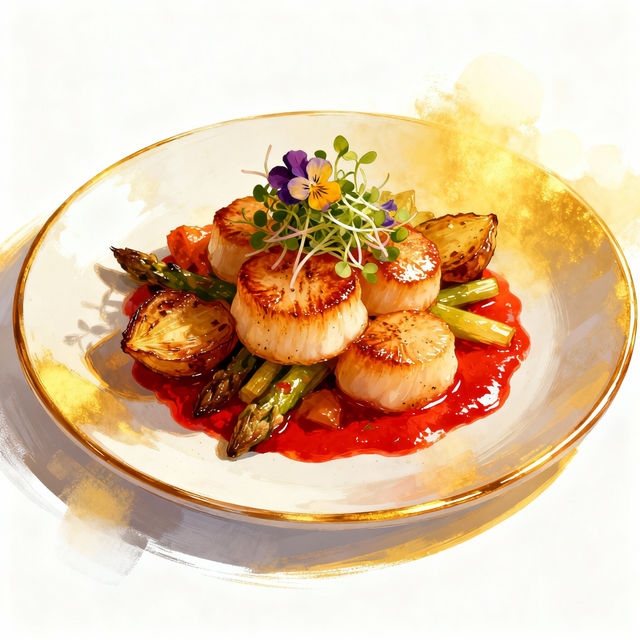 Food Plate Drawings - AI Generated gallery