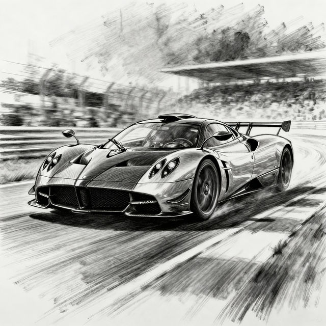 Pagani Drawings - AI Art gallery