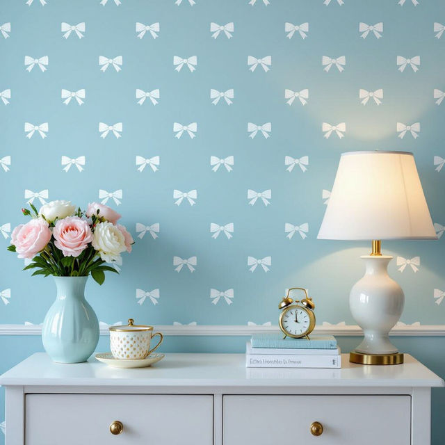 Aesthetic Light Blue Preppy Wallpaper gallery