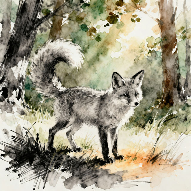 Sketch Fox Art - AI Generated gallery