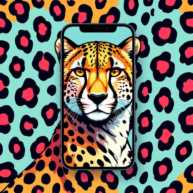 Cheetah Print Wallpaper Phone - AI Generated gallery