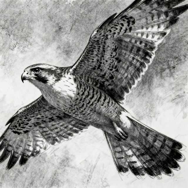 Hawk Sketch - AI Generated Art gallery
