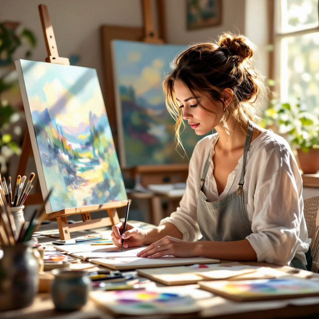 Woman Drawing Art gallery