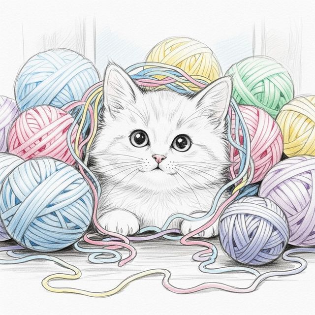 Explore Adorable Cat Drawings Created with AI gallery