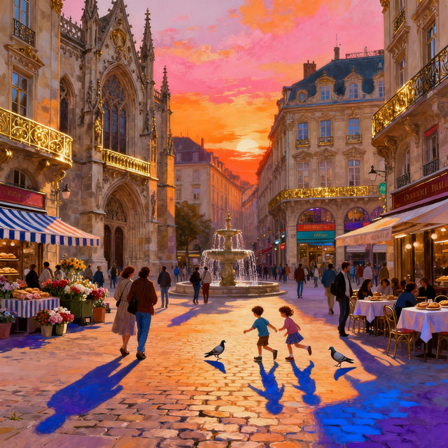 Plaza Drawings - Created With AI gallery