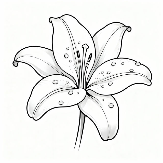 Simple Lily Drawings gallery