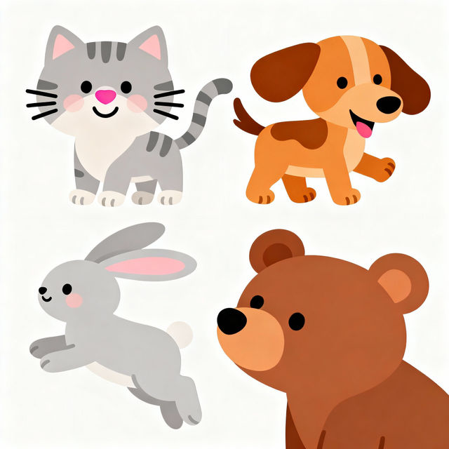 Easy Animal Drawings For Kids gallery