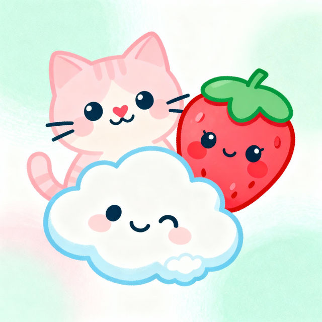 Kawaii Drawings - Made With AI gallery