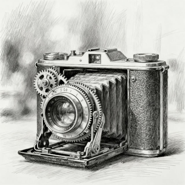 Camera Drawings - AI Generated gallery