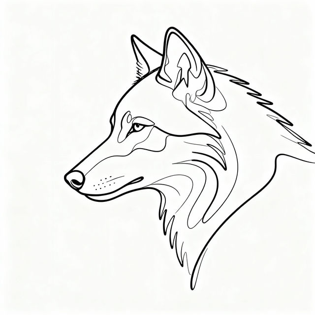 Wolf Simple Drawings gallery
