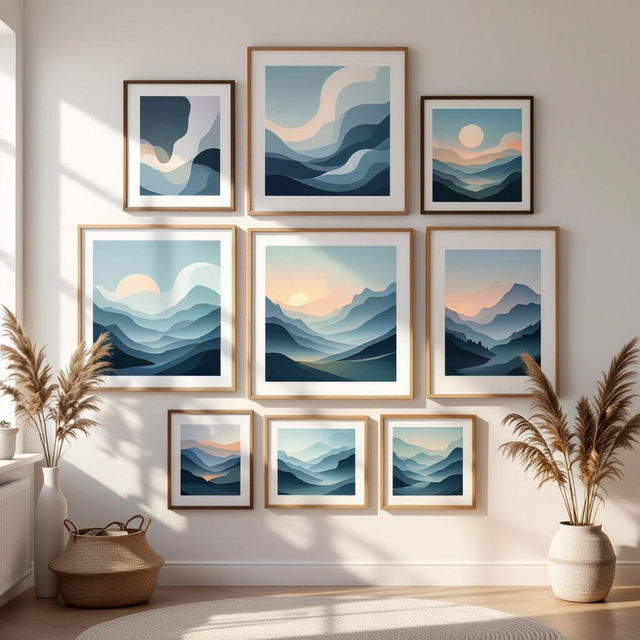 Picture Frames On Wall - AI Art Gallery gallery
